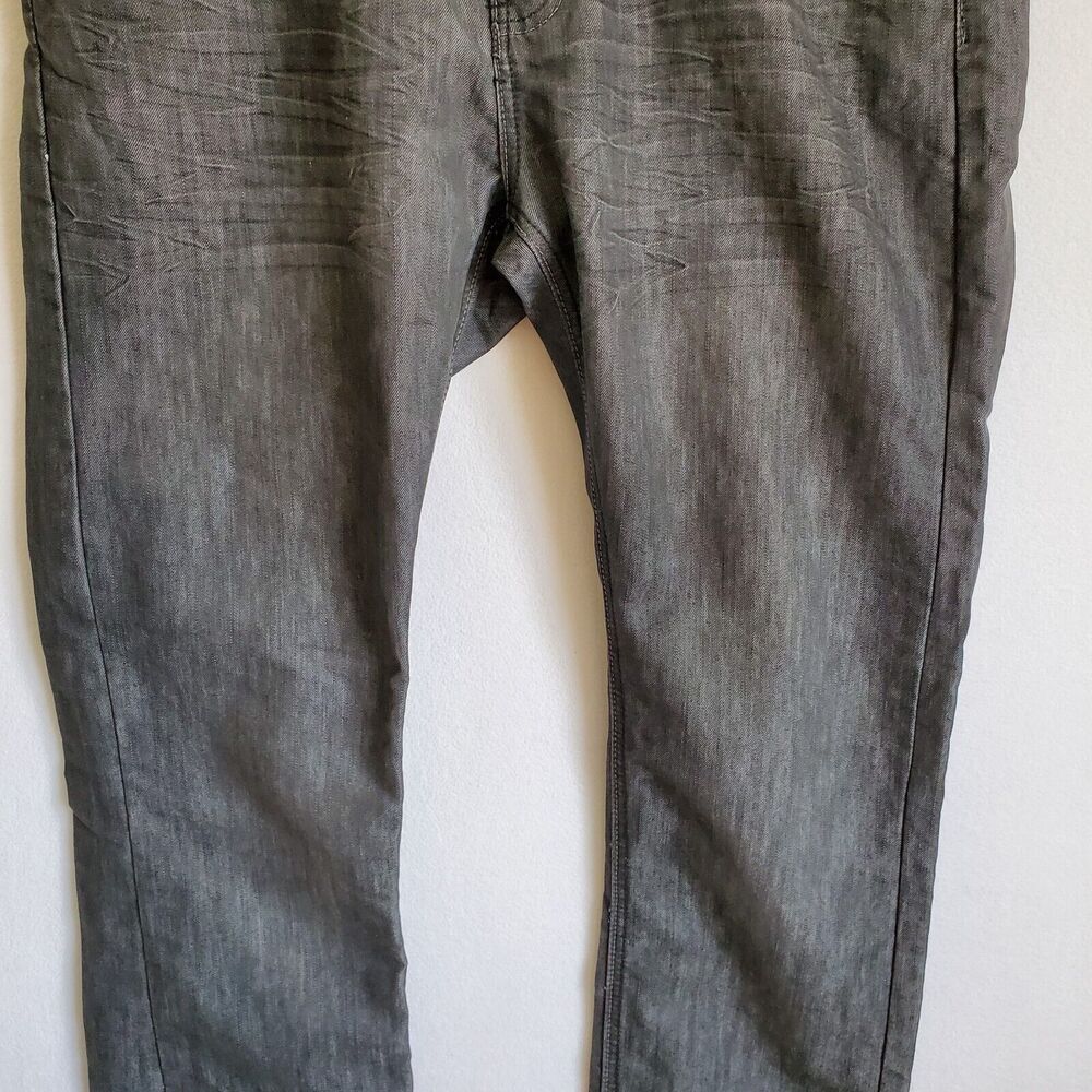 Blue Rag Jeans Mens Size 36 Charcoal Black Denim Distressed Streetwear Casual - Picture 7 of 16